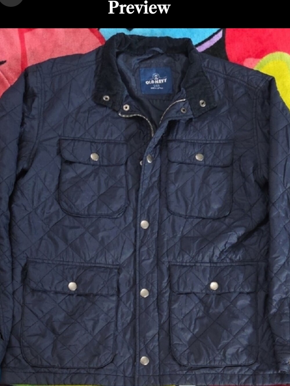 Old Navy Men's Dark Blue Quilted Jacket 💙2 For$30
